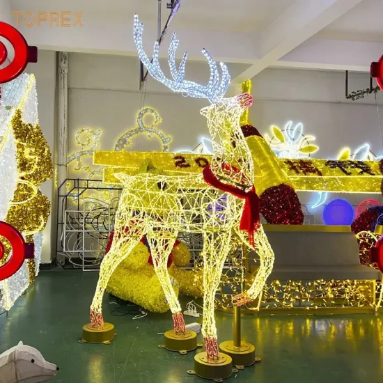 Chine Vente en gros de grandes lumières de renne de Noël en plein air Navidad