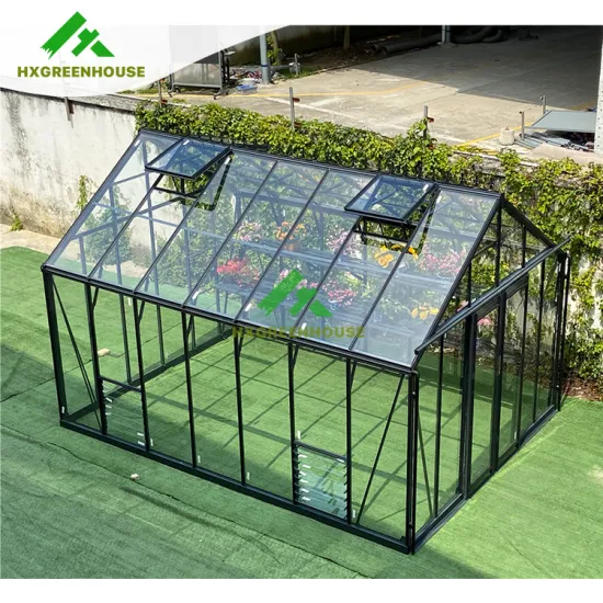 Cadre extérieur en métal et aluminium, Mini serre d'arrière-cour, serre de jardin commerciale victorienne en verre, utilisée à vendre
