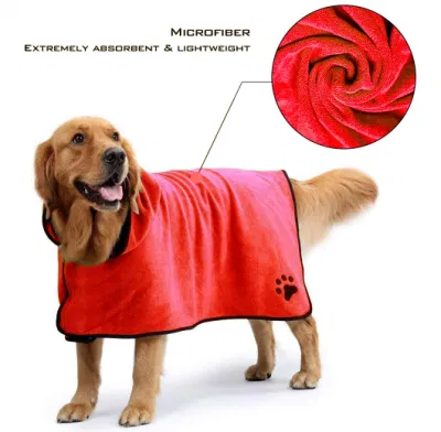 Peignoir absorbant chaud toilettage séchage rapide serviette pour chat pour animaux de compagnie produits pour chiens en gros